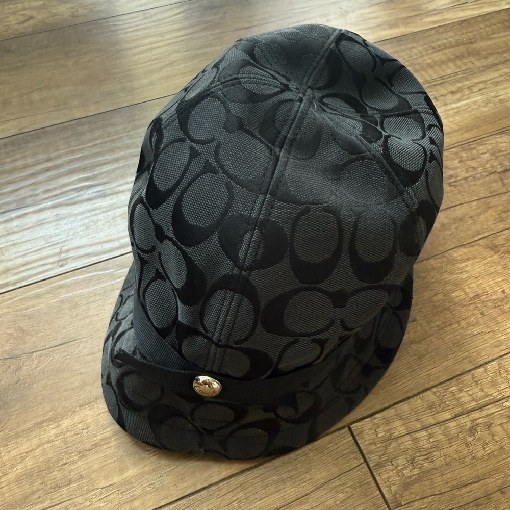 Coach Black brimmed hat